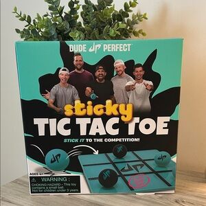 Dude Perfect Sticky Tic Tac Toe Game - Teal & Black